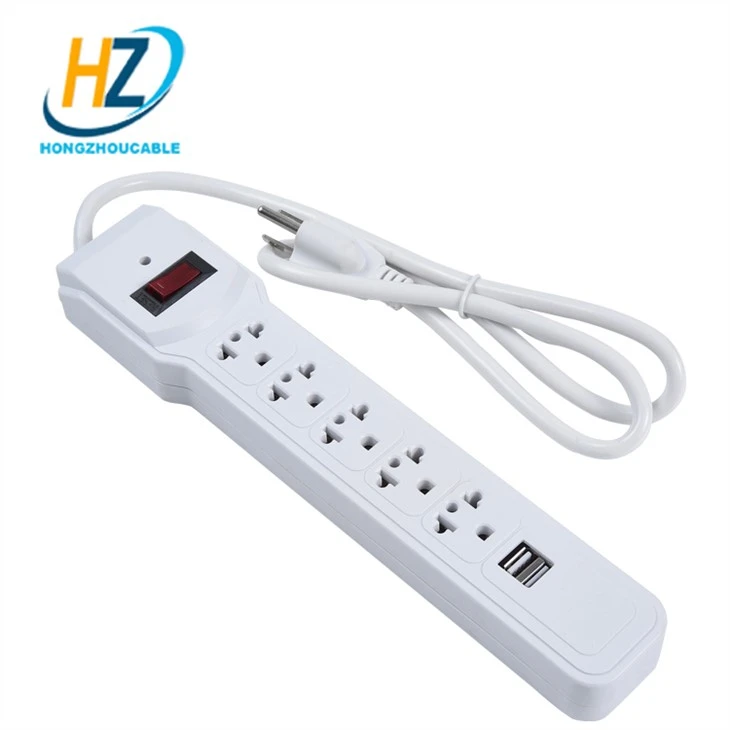 5-outlet Power Strip With Usb Ports