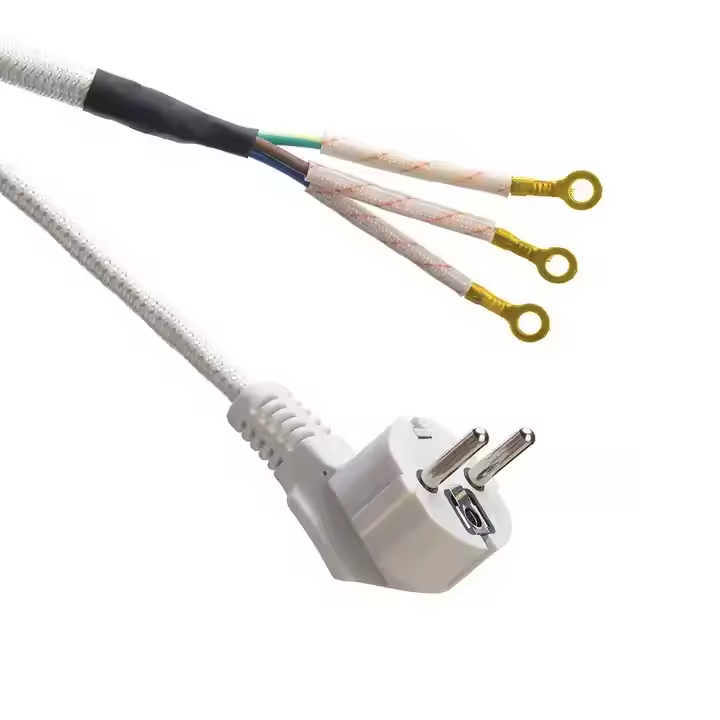 Copper Conductor Cotton Sheath Braided AC Power Cord Cable